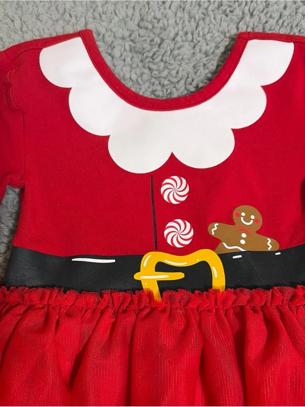 Red Mrs. Claus Holiday Tutu Dress